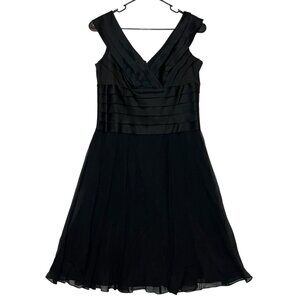 JONES NEW YORK  Women’s SILK Blend BLACK DRESS SIZE 12 Fit Flare Sleeveless NEW